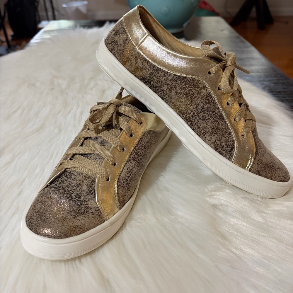 CoFi, Tina Tennis metallic gold leather sneakers